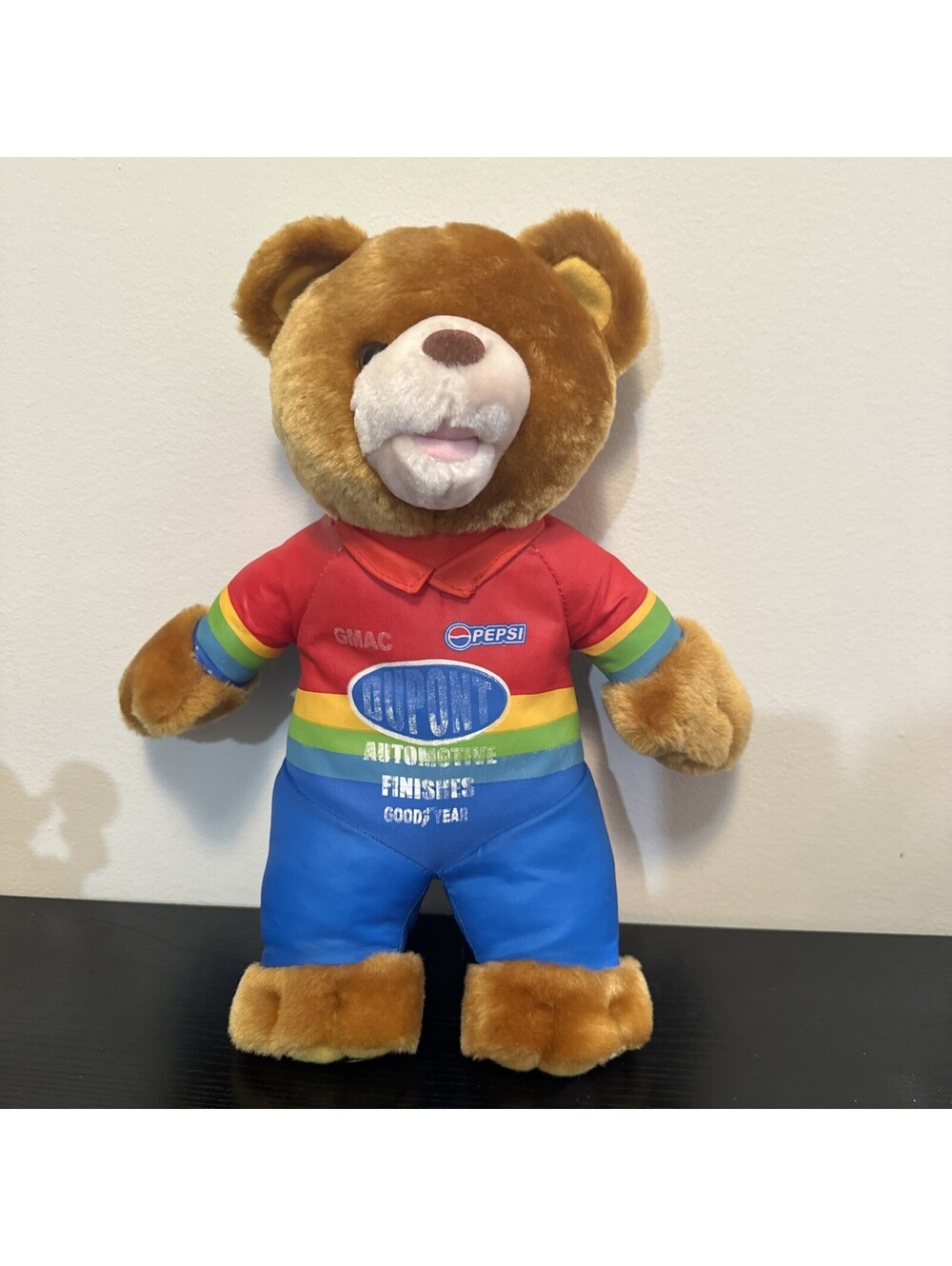 Vintage Nascar Dupont Racing Plush Bear 1998 Jeff Gordon Pepsi Goodyear GMAC 14"